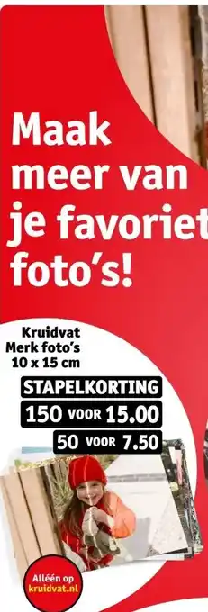 Kruidvat Kruidvat Merk foto's 10 x 15 cm aanbieding