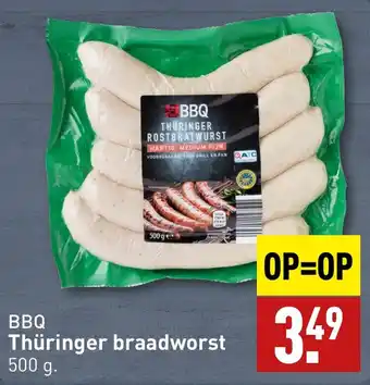 ALDI BBQ Thüringer braadworst 500g aanbieding