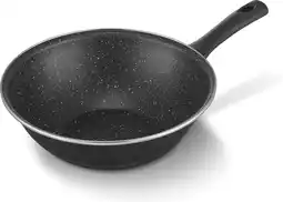 Bol.com Brabantia LIVING non stick - Wokpan - Ø 28cm - Dubbele anti-aanbaklaag - Inductie - Zwart aanbieding