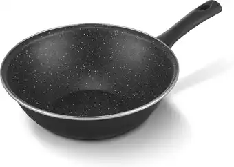 Bol.com Brabantia LIVING non stick - Wokpan - Ø 28cm - Dubbele anti-aanbaklaag - Inductie - Zwart aanbieding