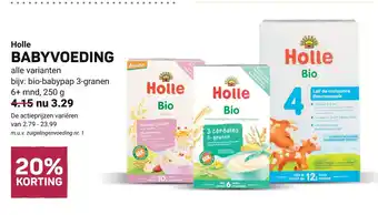 Ekoplaza Holle BABYVOEDING aanbieding