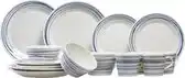 Bol.com Royal Doulton Pacific Lines - Serviesset 4 Persoons - Porselein - Wit / Blauw - 16 delig aanbieding