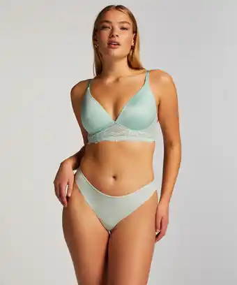 Hunkemoller Hunkemöller Invisible string Lace Back Groen aanbieding
