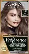 Bol.com L'Oréal Paris Préférence Classic Zeer Licht Koel Bruin 6.21 - Permanente Haarkleuring aanbieding
