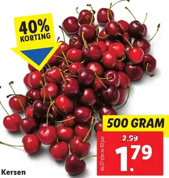 Lidl Kersen 500g aanbieding