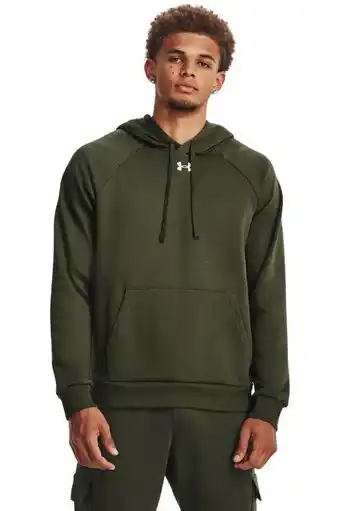 Wehkamp Under Armour fleece sporthoodie Rival groen aanbieding