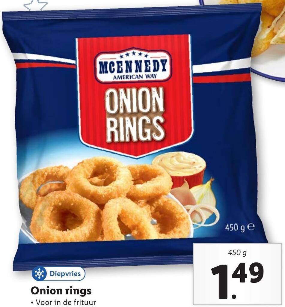 Onion rings 450g aanbieding bij Lidl