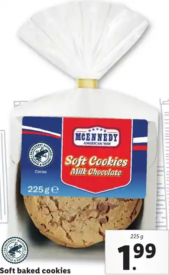 Lidl MCENNEDY Soft baked cookies 225g aanbieding