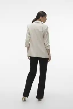 Wehkamp VERO MODA rechtvallende blazer VMFRIDA zand aanbieding