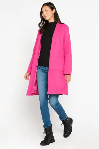 Wehkamp LOLALIZA jas met ceintuur fuchsia aanbieding