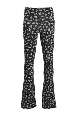 Wehkamp Cars flared broek ILVA FLAIR met paisleyprint zwart/wit aanbieding