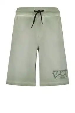 Wehkamp Vingino sweatshort Rames met logo olijfgroen aanbieding