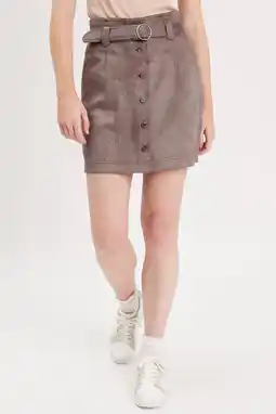 Wehkamp Cache Cache rok met ceintuur taupe aanbieding