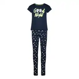 Wehkamp Vingino pyjama WILAH met all over print donkerblauw/wit aanbieding