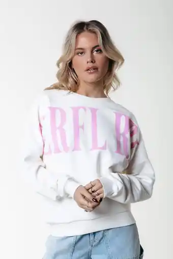 Wehkamp Colourful Rebel sweater CR Big met printopdruk ecru/ lichtroze aanbieding