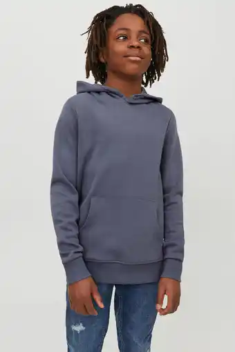 Wehkamp JACK & JONES JUNIOR hoodie JJEBASIC grijsblauw aanbieding