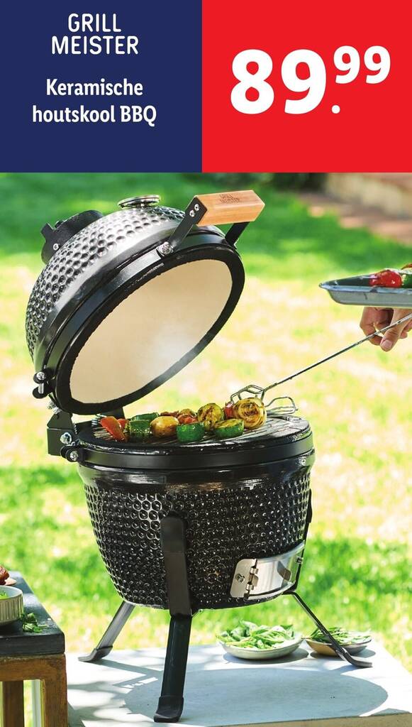 GRILL MEISTER Keramische houtskool BBQ aanbieding bij Lidl