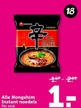 Coop Alle Nongshim Instant noedels aanbieding