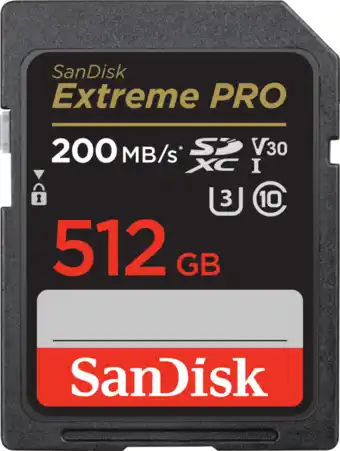 Bol.com SanDisk SDXC Extreme Pro 512GB 200/140 mb/s - V30 - Rescue aanbieding