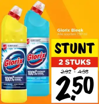 Vomar Voordeelmarkt Glorix Bleek 750 ml aanbieding