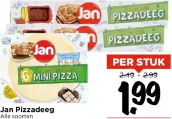 Vomar Voordeelmarkt Jan Pizzadeeg aanbieding