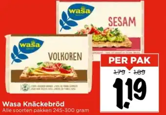 Vomar Voordeelmarkt Wasa Knäckebröd 245-300g aanbieding