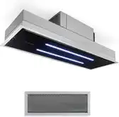 Bol.com Klarstein High Line Plafond Afzuigkap - 90cm Breed - 410 M3/H - 75W - 3 Standen - Afstandsbediening - Zwart aanbieding