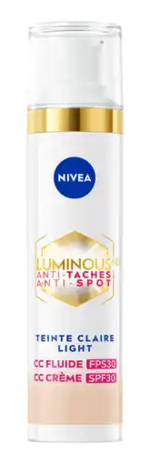 De Online Drogist Nivea Luminous630 Antispot CC Fluid SPF30 - 01 Light aanbieding