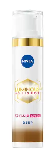 De Online Drogist Nivea Luminous630 Antispot CC Fluid SPF30 - 03 Deep aanbieding