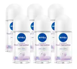 De Online Drogist Nivea Fresh Sensation Antbacterial Deoroller Multiverpakking aanbieding