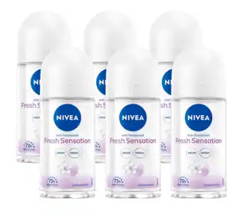 De Online Drogist Nivea Fresh Sensation Antbacterial Deoroller Multiverpakking aanbieding