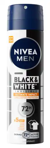De Online Drogist Nivea Men Black & White Invisible Ultimate Impact Deodorant Spray aanbieding
