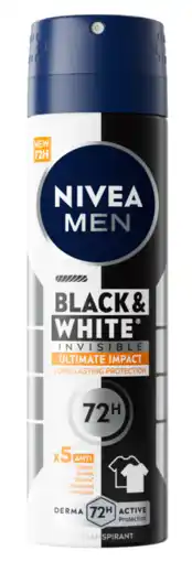 De Online Drogist Nivea Men Black & White Invisible Ultimate Impact Deodorant Spray aanbieding
