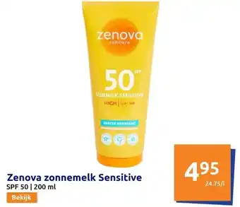 Action Zenova zonnemelk Sensitive aanbieding