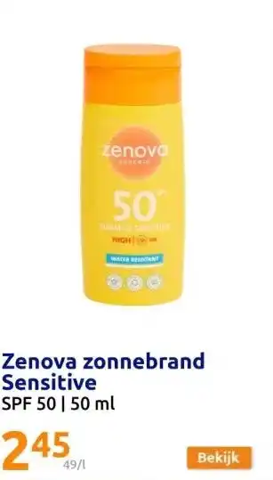 Action Zenova zonnebrand Sensitive aanbieding