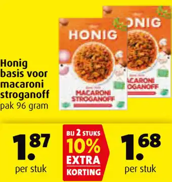 Boni Honig basis voor macaroni stroganoff  96 gram aanbieding