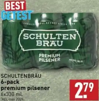 ALDI SCHULTENBRÄU premium pilsener 6 x 330ml aanbieding