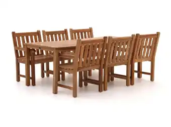 Kees Smit Sunyard Wales/Liverpool 210cm dining tuinset 7-delig aanbieding