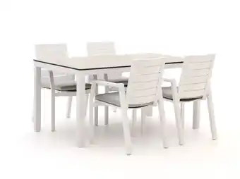 Kees Smit Bellagio Leggo/La Fonte 160cm dining tuinset 5-delig stapelbaar aanbieding