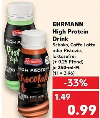 Kaufland DE EHRMANN High Protein Drink aanbieding