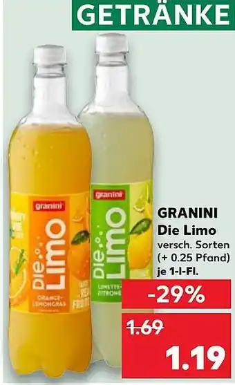 Kaufland DE GRANINI Die Limo aanbieding