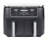 Amazon Ninja Foodi MAX Dual Zone Digitale Airfryer, 2 Laden, 9,5L, 6-in-1, Olievrij, Airfryen, Max Crisp, Braden, Bakken, Drogen, 8  aanbieding