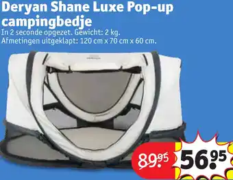 Kruidvat Deryan Shane Luxe Pop-up campingbedje aanbieding