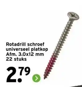 GAMMA Rotadrill schroef universeel platkop aanbieding