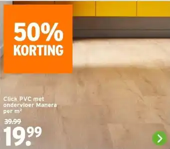 GAMMA Click PVC met ondervloer Manera per m² aanbieding