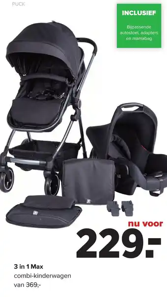 Baby-Dump 3 in 1 Max combi-kinderwagen aanbieding