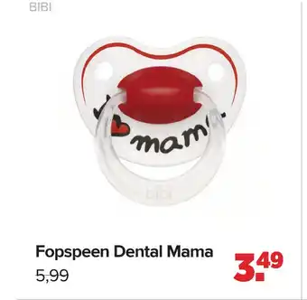 Baby-Dump Fopspeen Dental Mama aanbieding