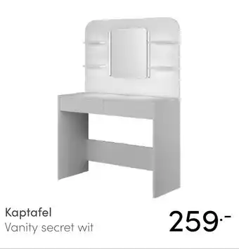 Baby & Tiener Kaptafel Vanity secret wit aanbieding