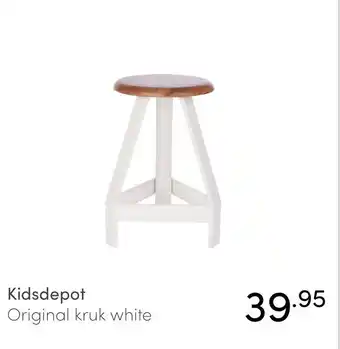 Baby & Tiener Kidsdepot Original kruk white aanbieding