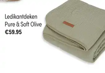 Baby & Tiener Ledikantdeken Pure & Soft Olive aanbieding